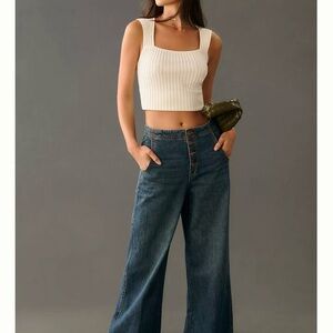 Pilcro Dark Blue Flare Jeans